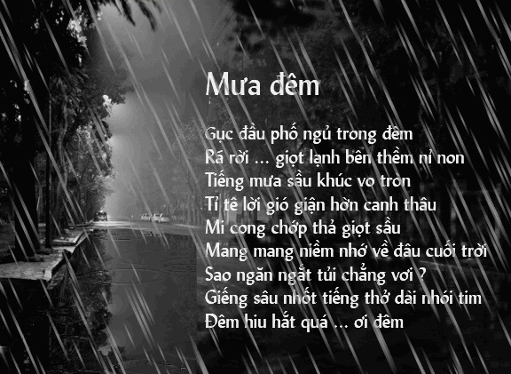 thơ về mưa đêm