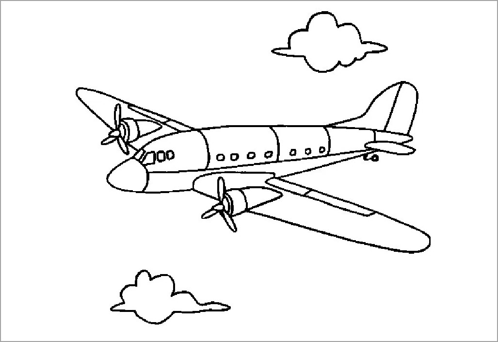 Trọn bộ 100 mẫu tranh tô màu máy bay đẹp được các bé yêu thích nhất