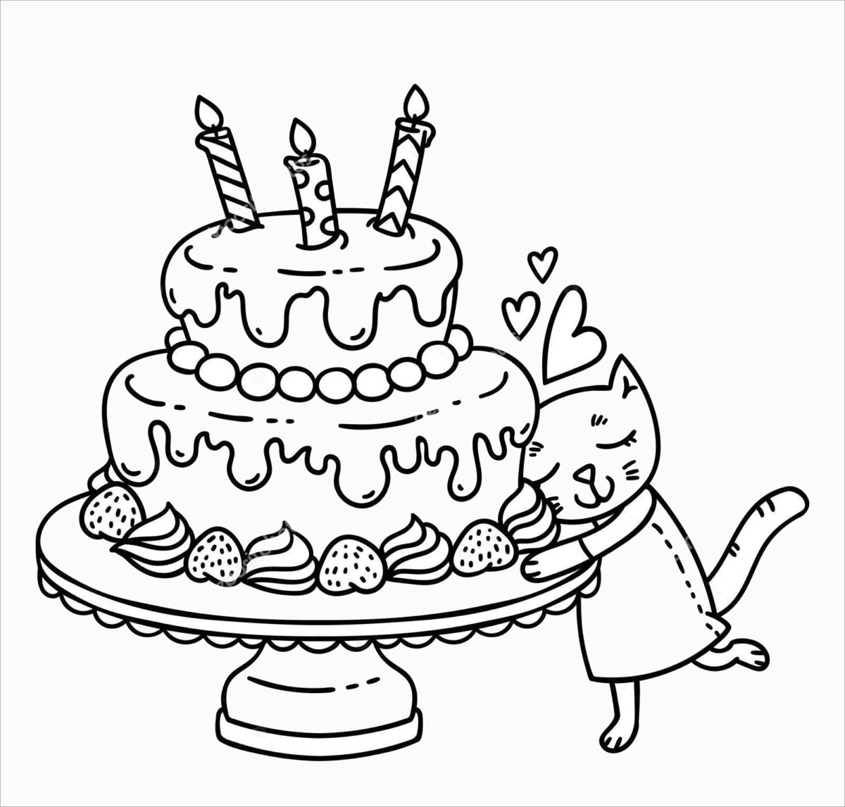 Tuyển tập tranh tô màu bánh sinh nhật đẹp nhất dành cho các bé